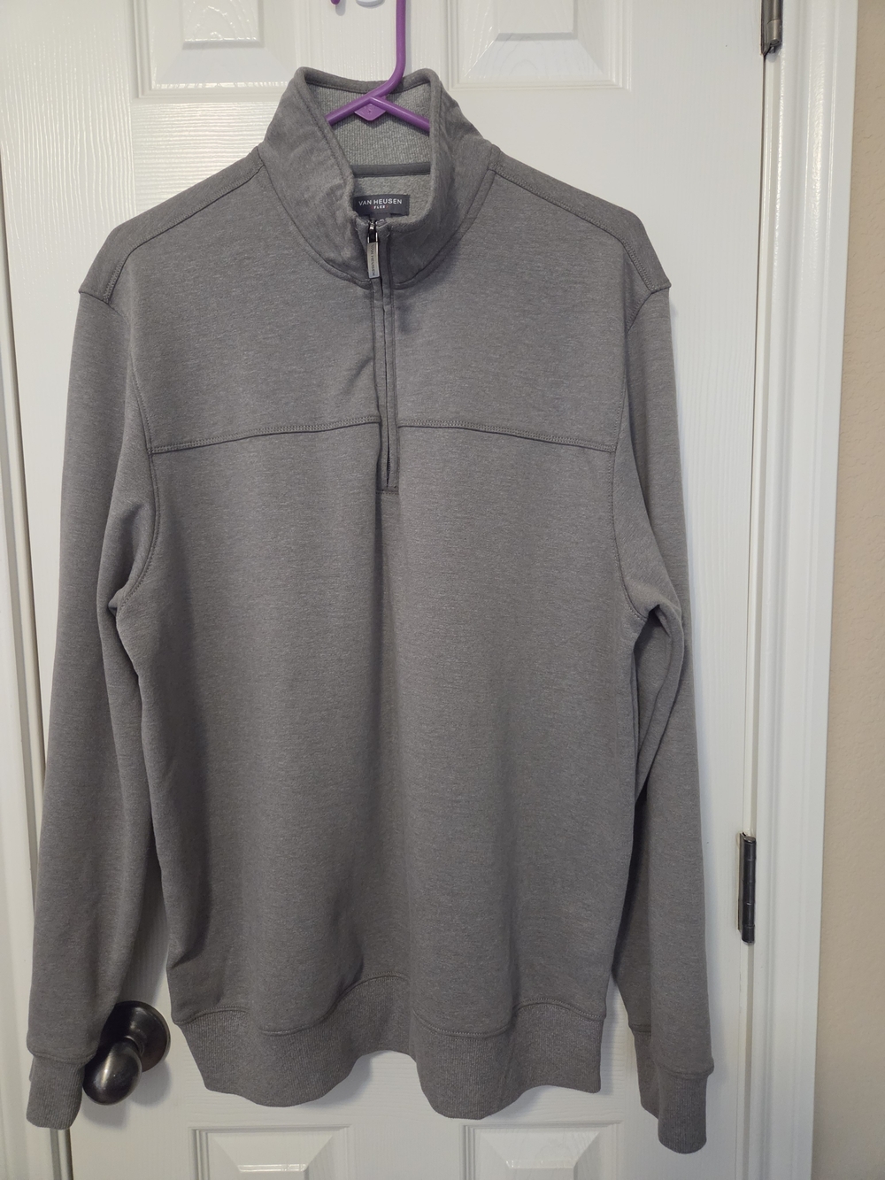 Van Heusen Gray quarter-zip Mens Pullover Size Large